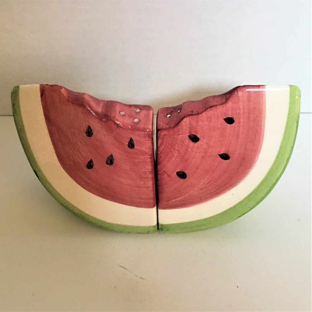 Ceramic Watermelon Salt & Pepper Set